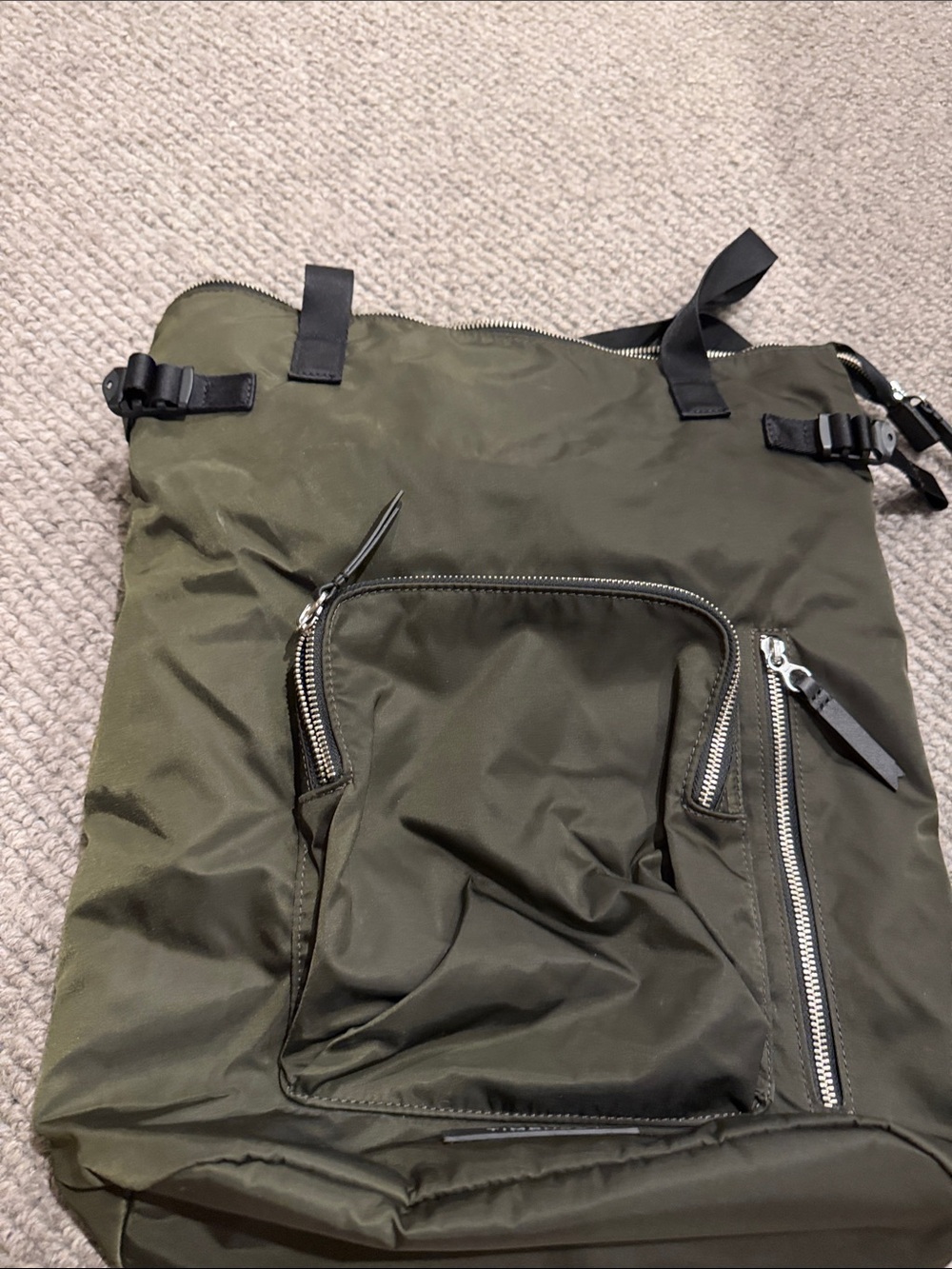 Timbuk2 Olive Green Nylon bag with Black Accents